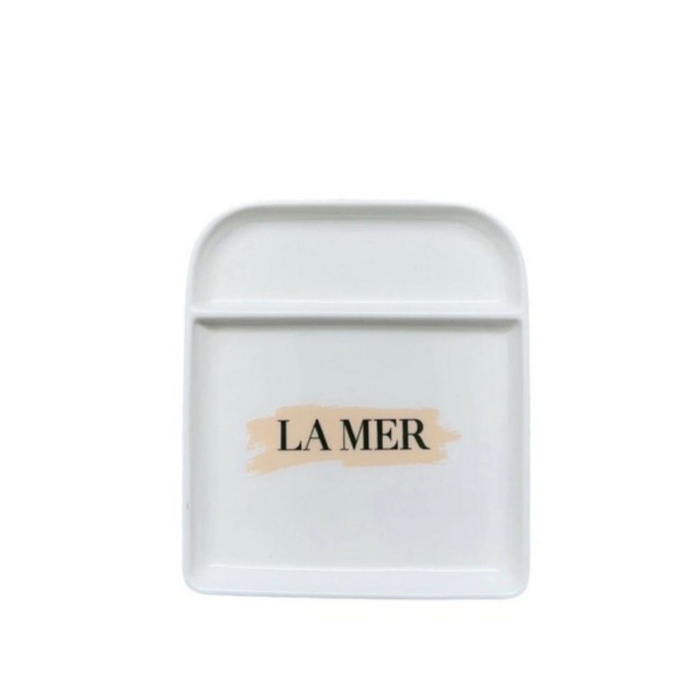 LA MER‎ Luxury Skincare Small White Logo Porcelain Ceramic Tray 5” x 4.5”